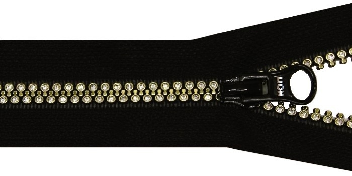 T6 Taşlı Fermuar Gold